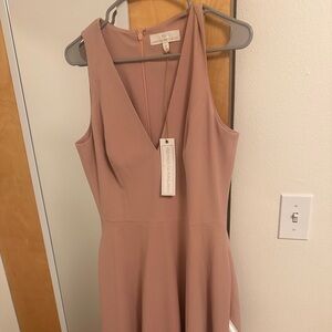 Dress the Population Catalina Fit Flare Dress with pockets - Blush
